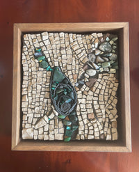 Mosaic artwork - Audacious. Paisley design with semi precious stones and marble
