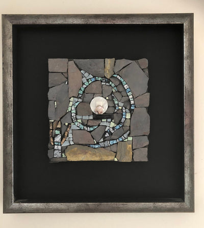 Art by Sue Leitch wall hanging Mosaic "Amphritite's Garland"