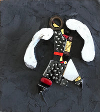 Mosaic Angel - Black, Red and Gold