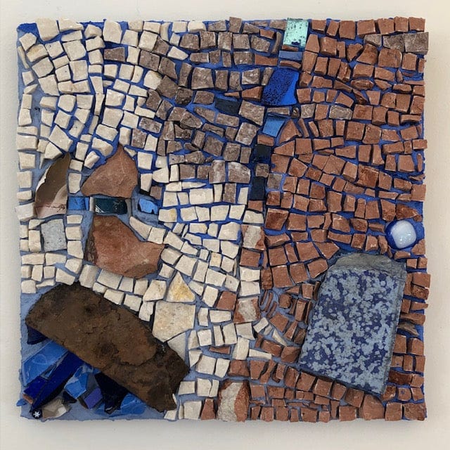 Art by Sue Leitch wall hanging Mosaic Art - "The Bundi Blue"