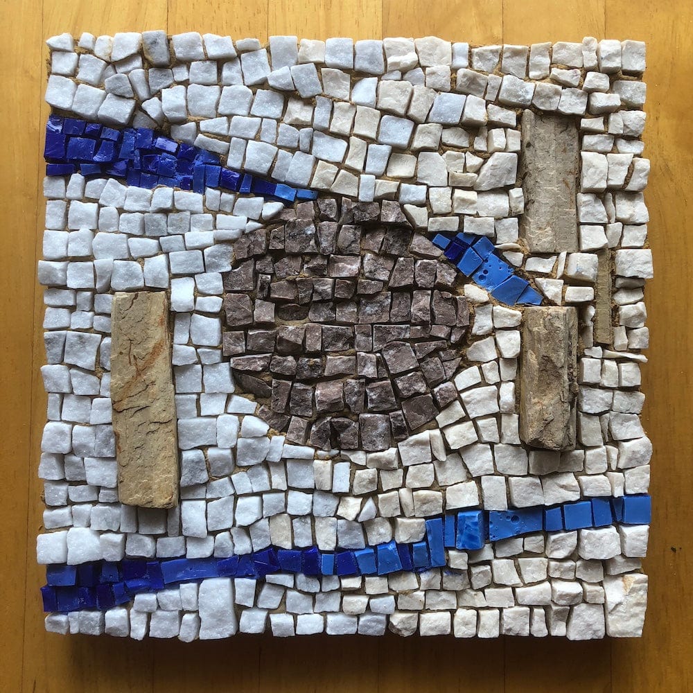 Art by Sue Leitch wall hanging Mosaic artwork  - Ancient Pillars