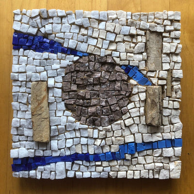 Art by Sue Leitch wall hanging Mosaic artwork  - Ancient Pillars