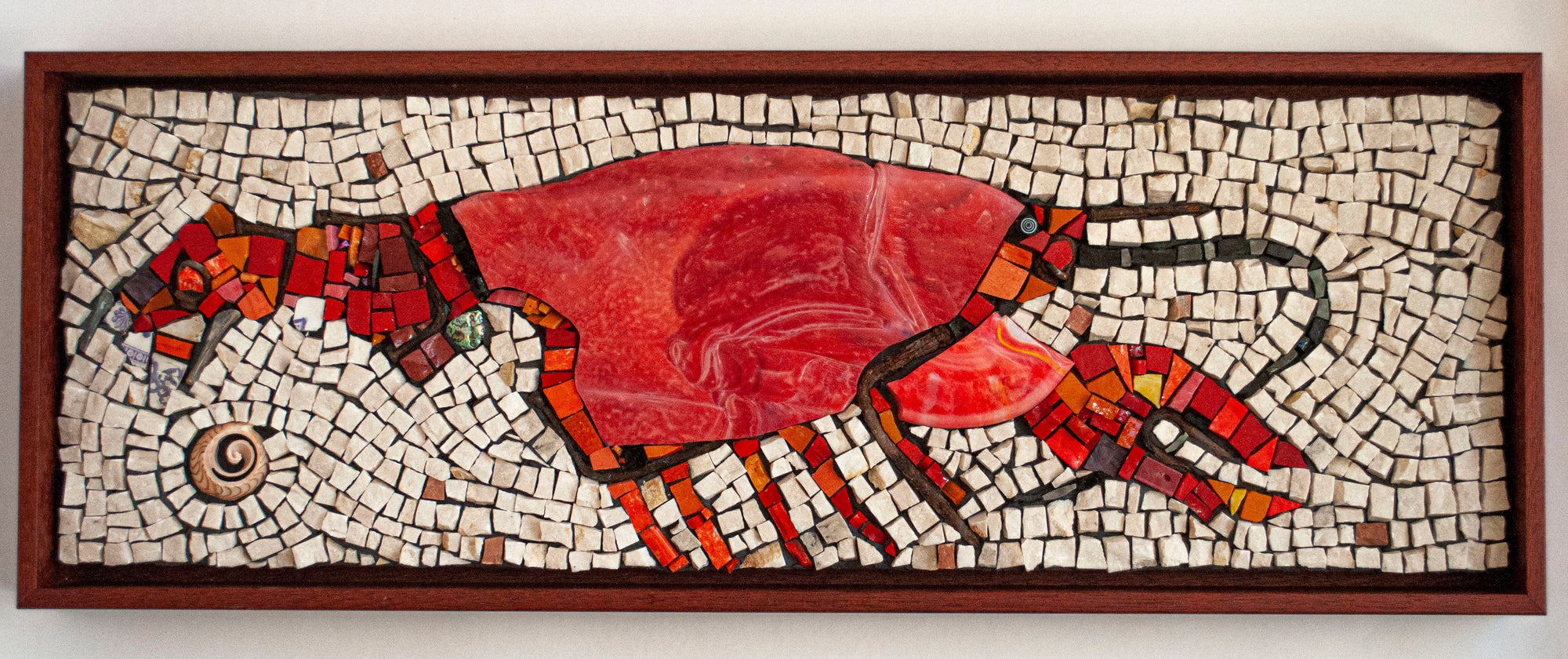 Art by Sue Leitch wall hanging Mosaic Crayfish