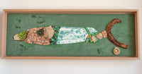 Mosaic fish - Lime and Rust