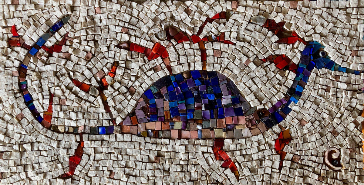 Art by Sue Leitch Wall hanging mosaic Weedy SeaDragon Mosaic