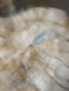 WinterCreek Mosaics Heart mosaic ; This artwork in marble with pale blue highlights is  country core decor - features a wire hanger with beads and tiger eyes