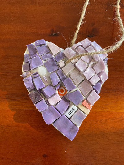 WinterCreek Mosaics Hug mosaic heart