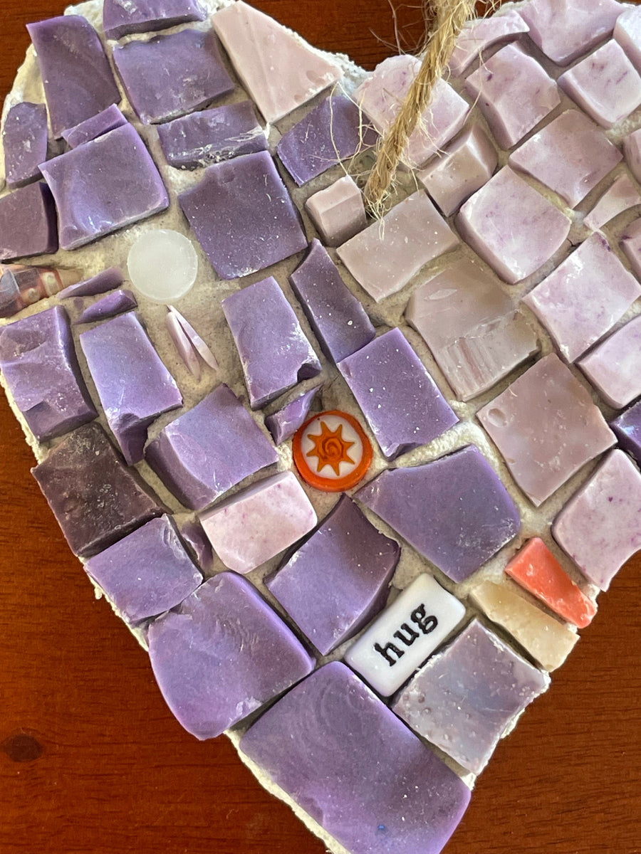 WinterCreek Mosaics Hug mosaic heart