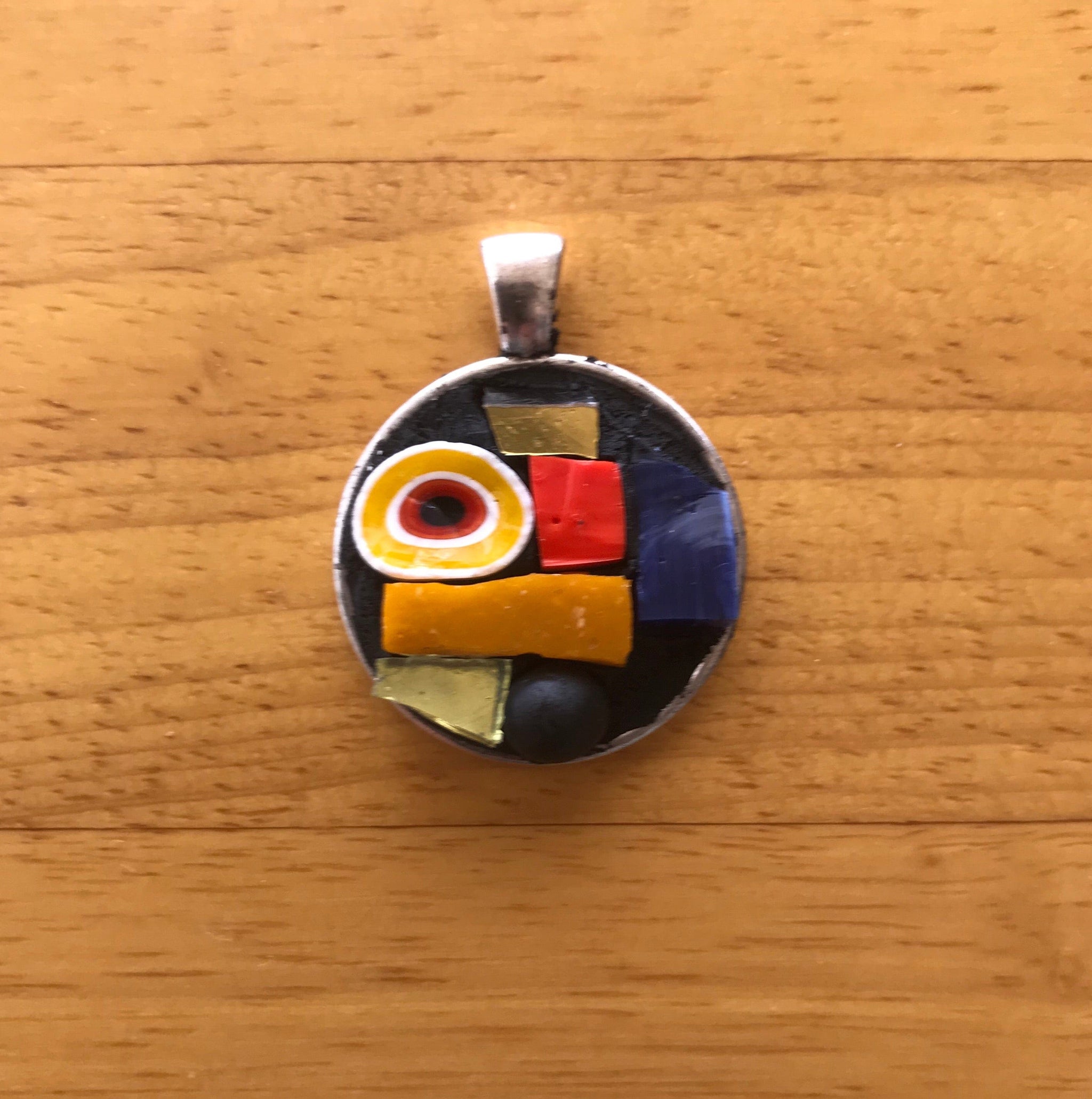 Mondrian inspired Mosaic pendant Jewellery