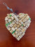 WinterCreek Mosaics Mosaic artwork; this marble mosaic 💚 heart for cottage-core decor has green highlights