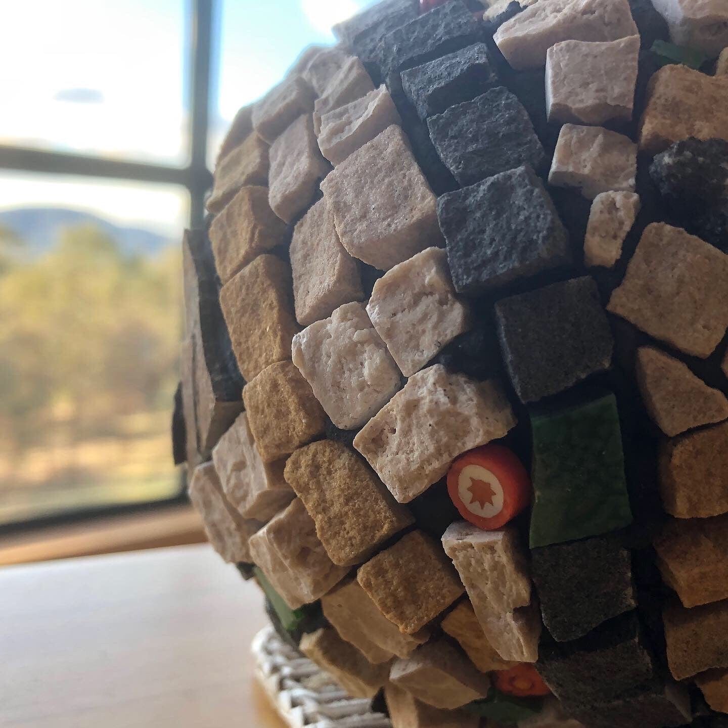 WinterCreek Mosaics Mosaic globe Mosaic Globe - with oranges and greens