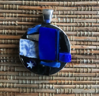 Mosaic pendant blue China