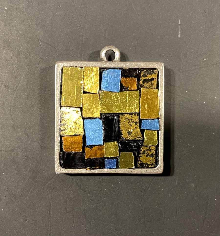 WinterCreek Mosaics Mosaic pendant Blue and  gold