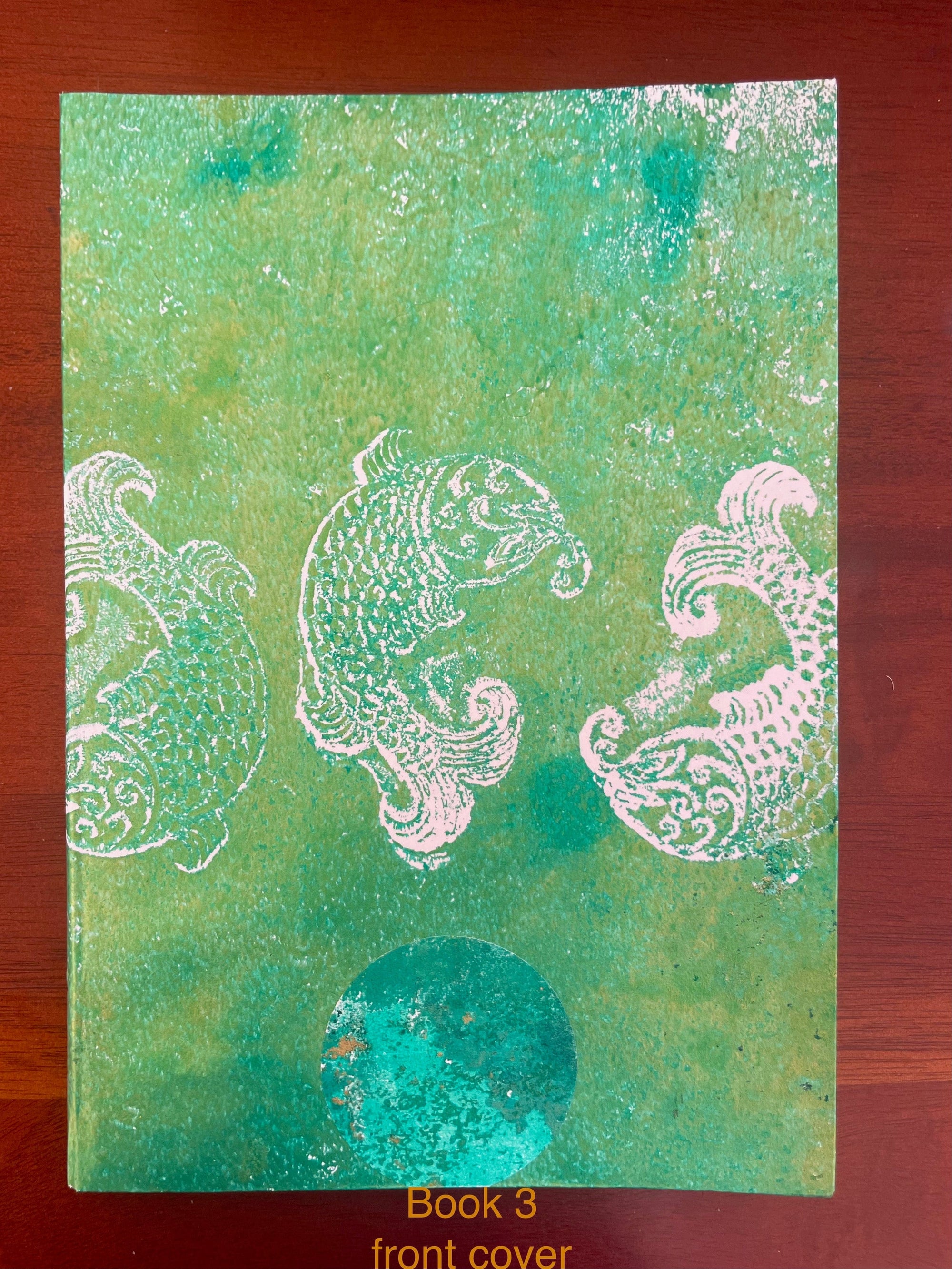 WinterCreek Mosaics Notebook bespoke printed A5 size - Green series - single notebook