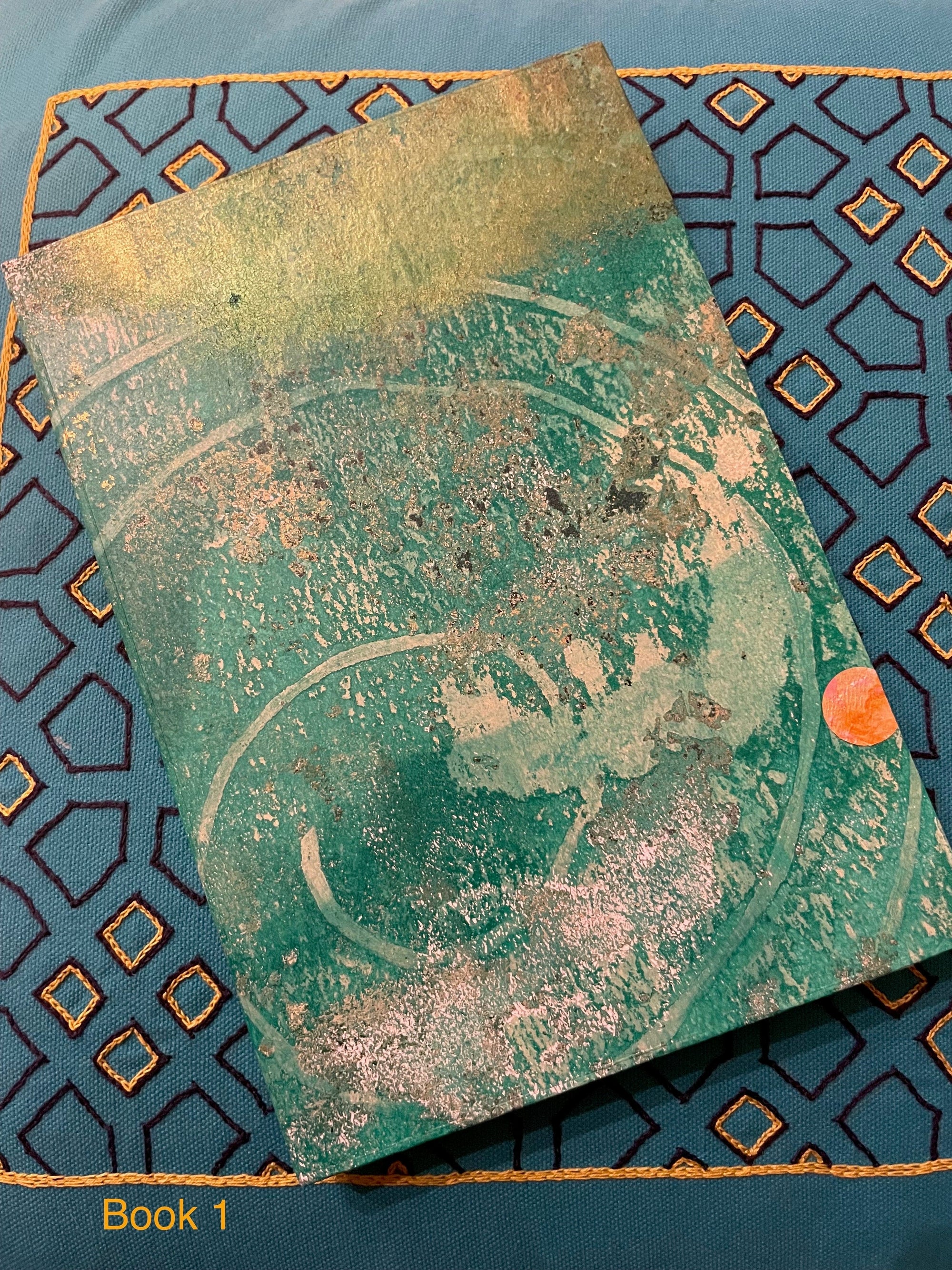 WinterCreek Mosaics Notebook bespoke printed A5 size - Green series - single notebook