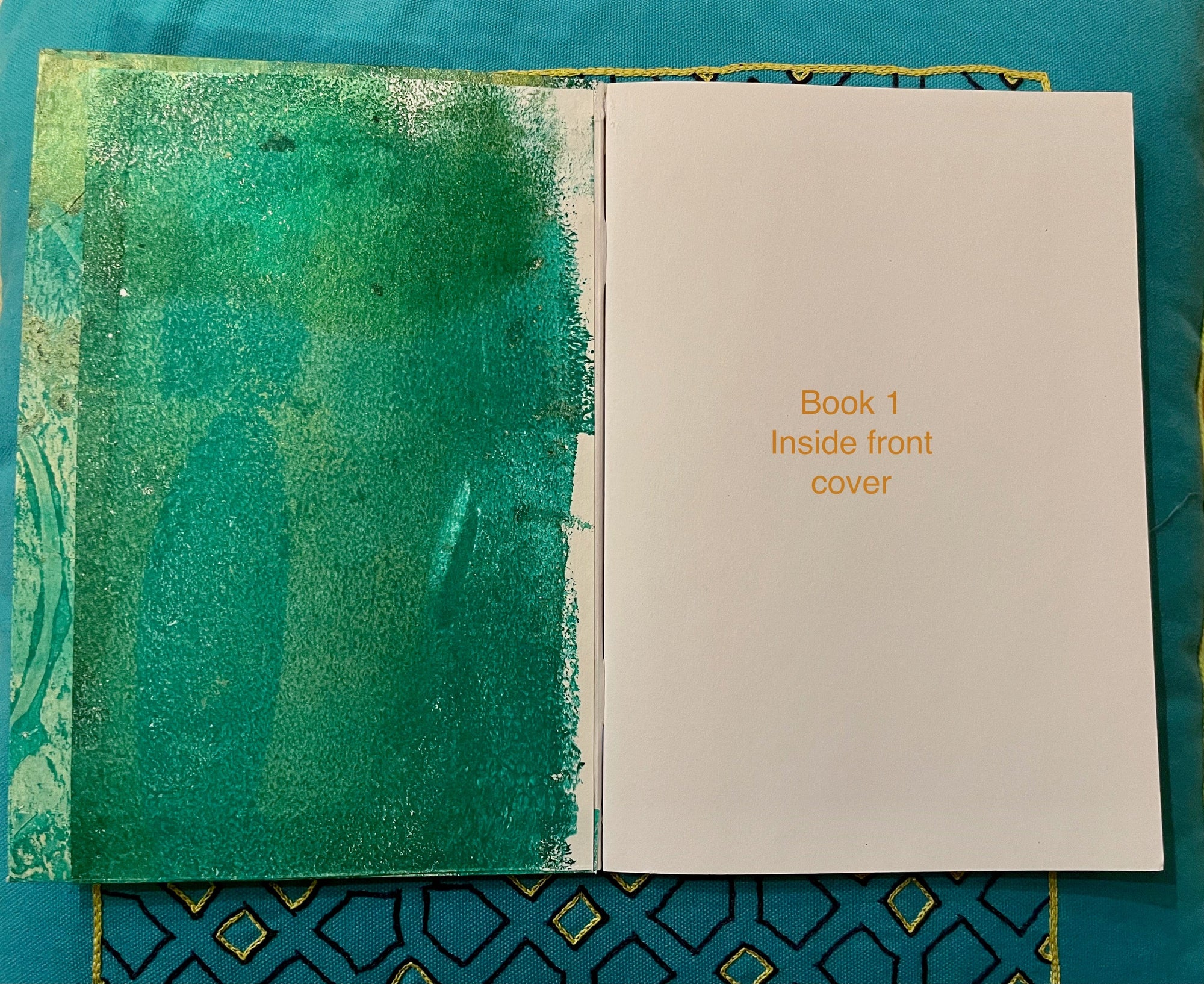 WinterCreek Mosaics Notebook bespoke printed A5 size - Green series - single notebook