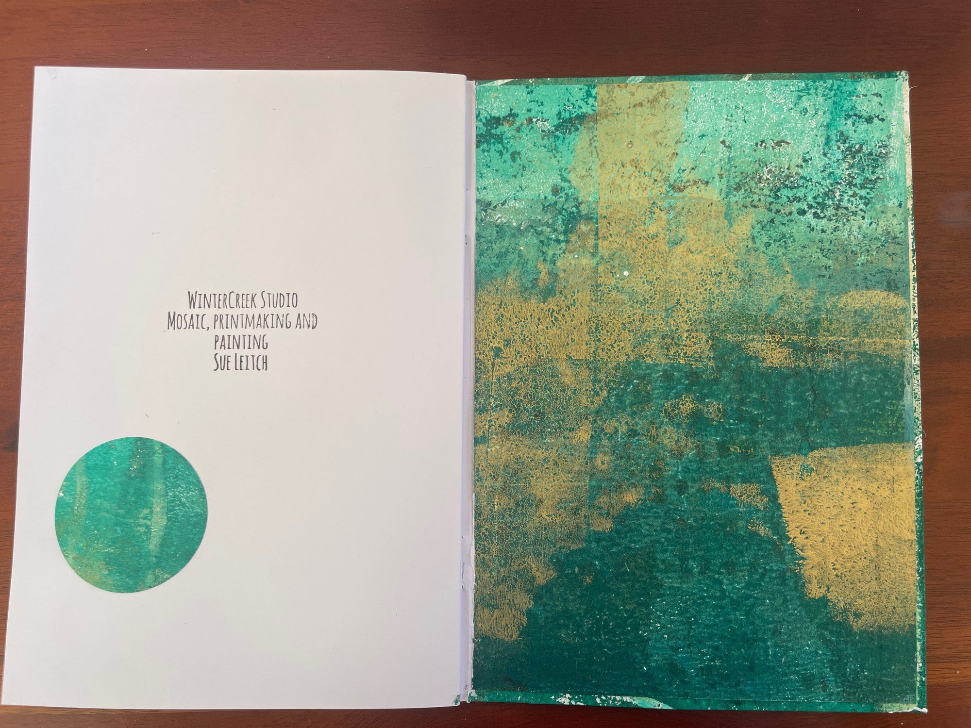 WinterCreek Mosaics Notebook bespoke printed A5 size - Green series - single notebook