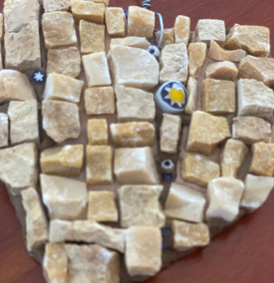 WinterCreek Mosaics Small work Mosaic artwork; Summer Star, stunning glass beads in this shining star mosaic