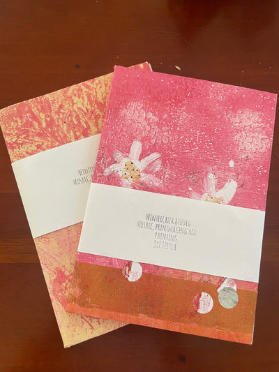 WinterCreek Mosaics Small work Pink Notebook bespoke printed B5 size - Pink series - single notebook