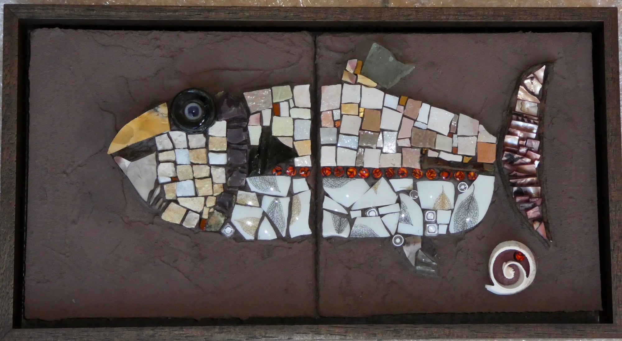 WinterCreek Mosaics wall hanging Mosaic Fish - The Diptych Fish 2
