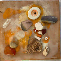 Mosaic Angel  Golden Earth (encaustic)